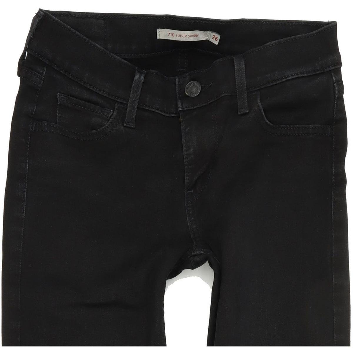 Levi's 710 Women Black Skinny Slim Stretch Jeans W26 L34