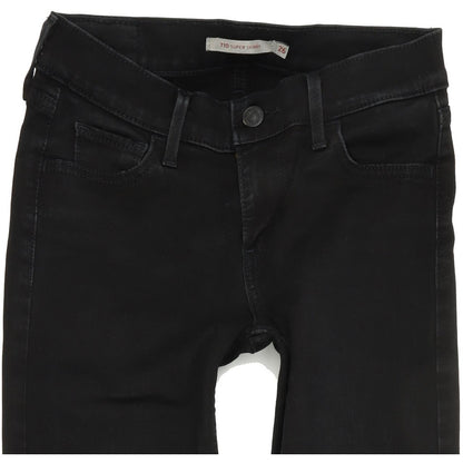 Levi's 710 Women Black Skinny Slim Stretch Jeans W26 L34