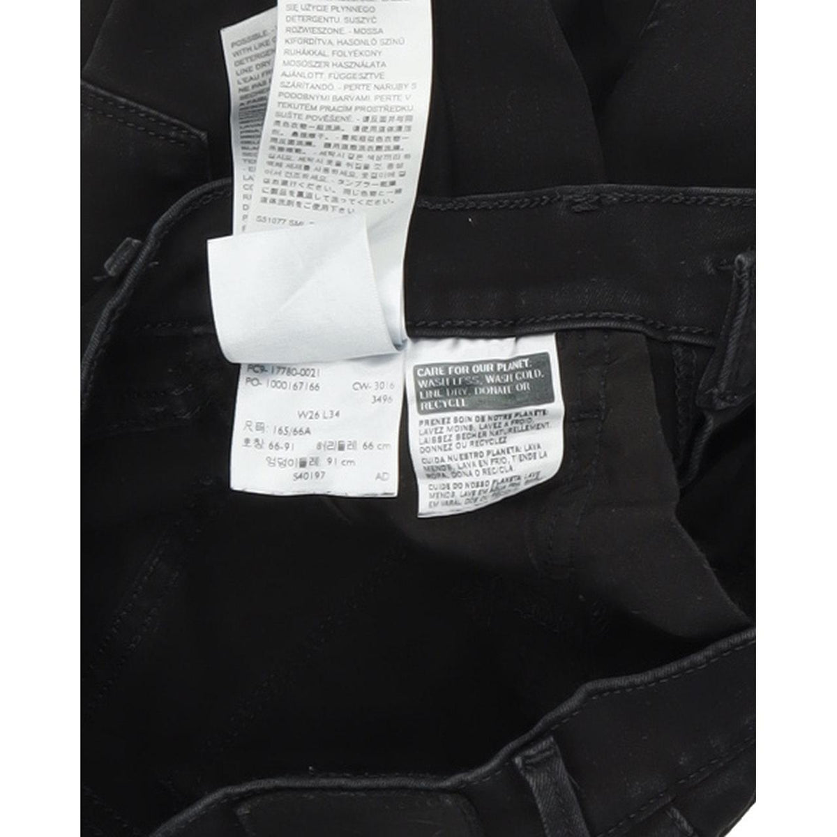 Levi's 710 Women Black Skinny Slim Stretch Jeans W26 L34