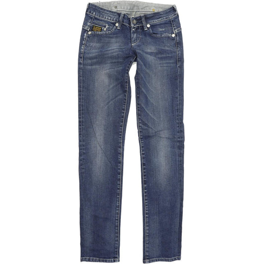 G-Star Women Blue Skinny Slim Stretch Jeans W27 L33