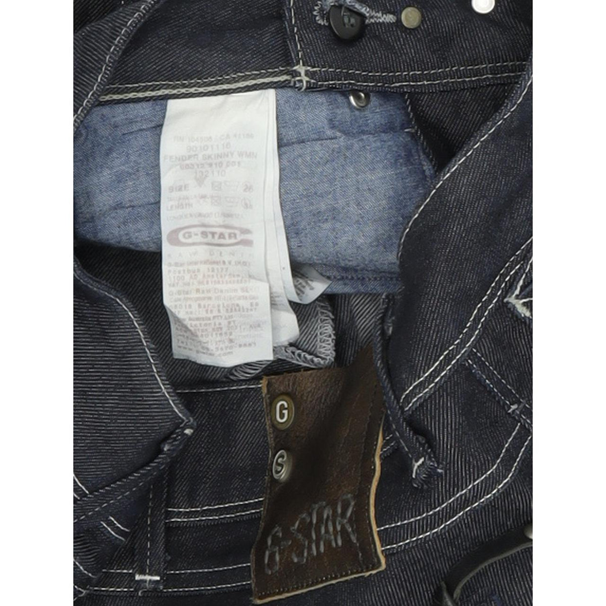 G-Star Fender Women Blue Skinny Slim Stretch Jeans W26 L32