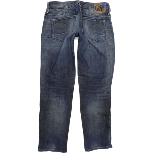 G-Star Women Blue Straight Regular Stretch Jeans W30 L30