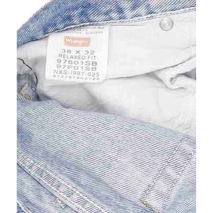 Wrangler Men Blue Straight Relaxed Jeans W38 L32