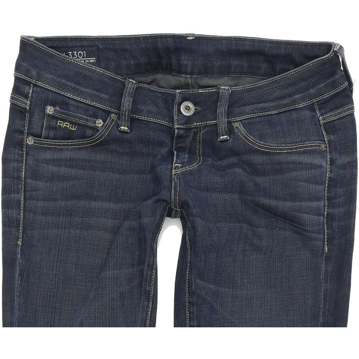 G-Star 3301 Women Blue Skinny Slim Stretch Jeans W25 L33