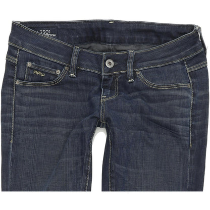 G-Star 3301 Women Blue Skinny Slim Stretch Jeans W25 L33