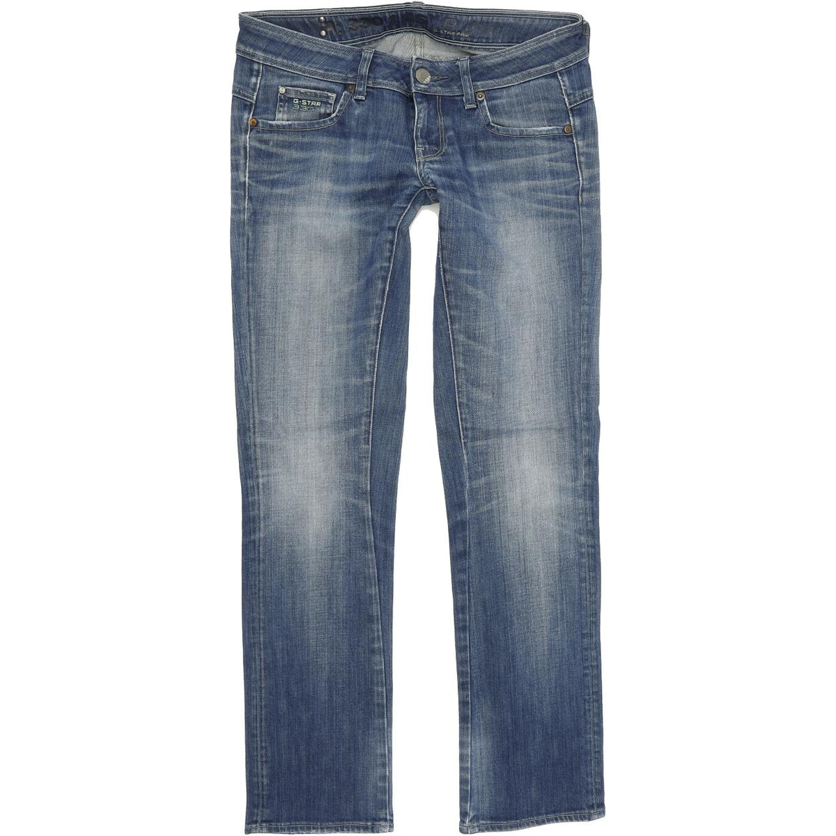 G-Star Women Blue Straight Regular Stretch Jeans W30 L32
