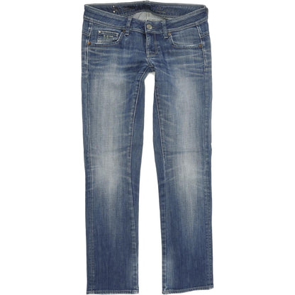 G-Star Women Blue Straight Regular Stretch Jeans W30 L32