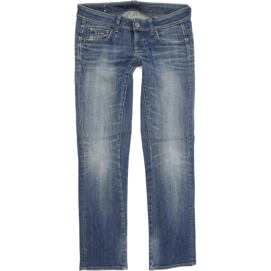G-Star Women Blue Straight Regular Stretch Jeans W30 L32