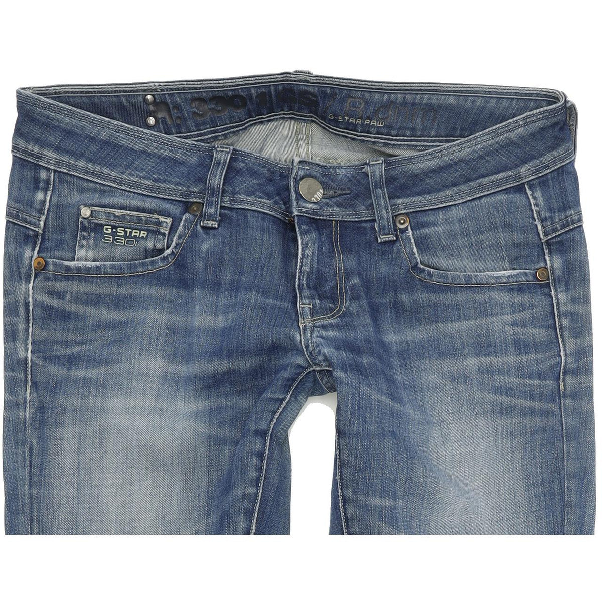 G-Star Women Blue Straight Regular Stretch Jeans W30 L32