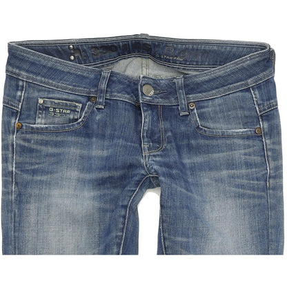 G-Star Women Blue Straight Regular Stretch Jeans W30 L32