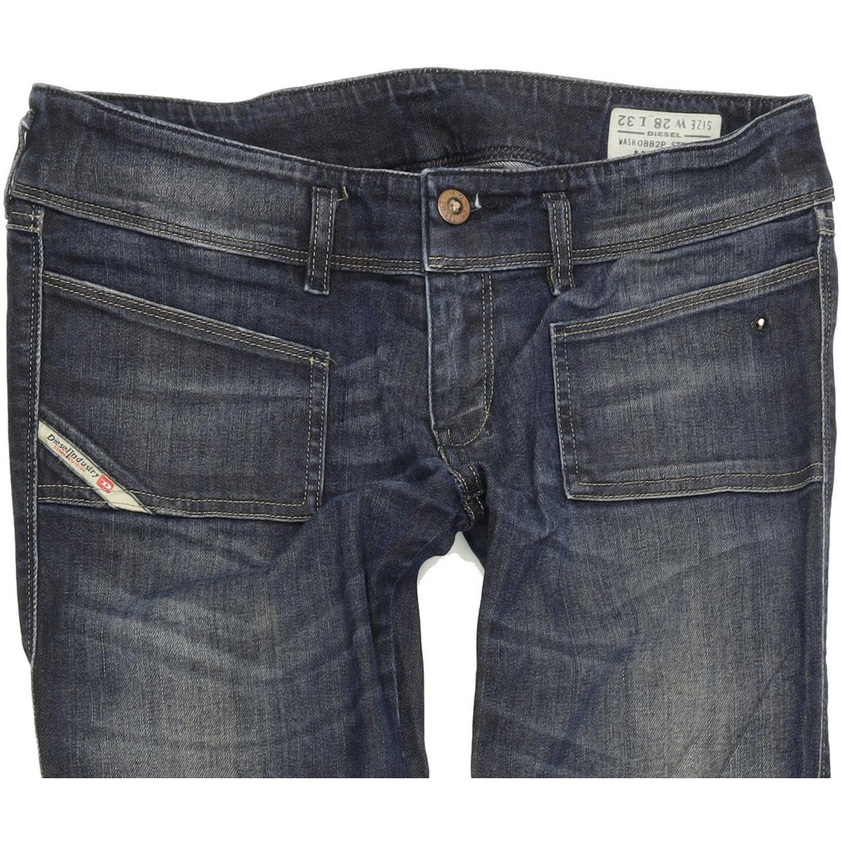 Diesel Husky 0882P Ankle Length Women Blue Skinny Slim Stretch Jeans W28 L32