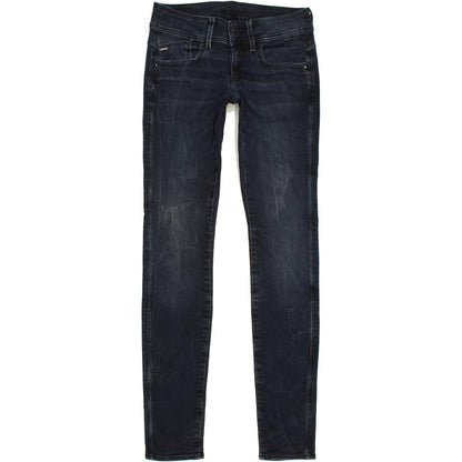 G-Star Lynn Mid Women Blue Skinny Slim Stretch Jeans W26 L32