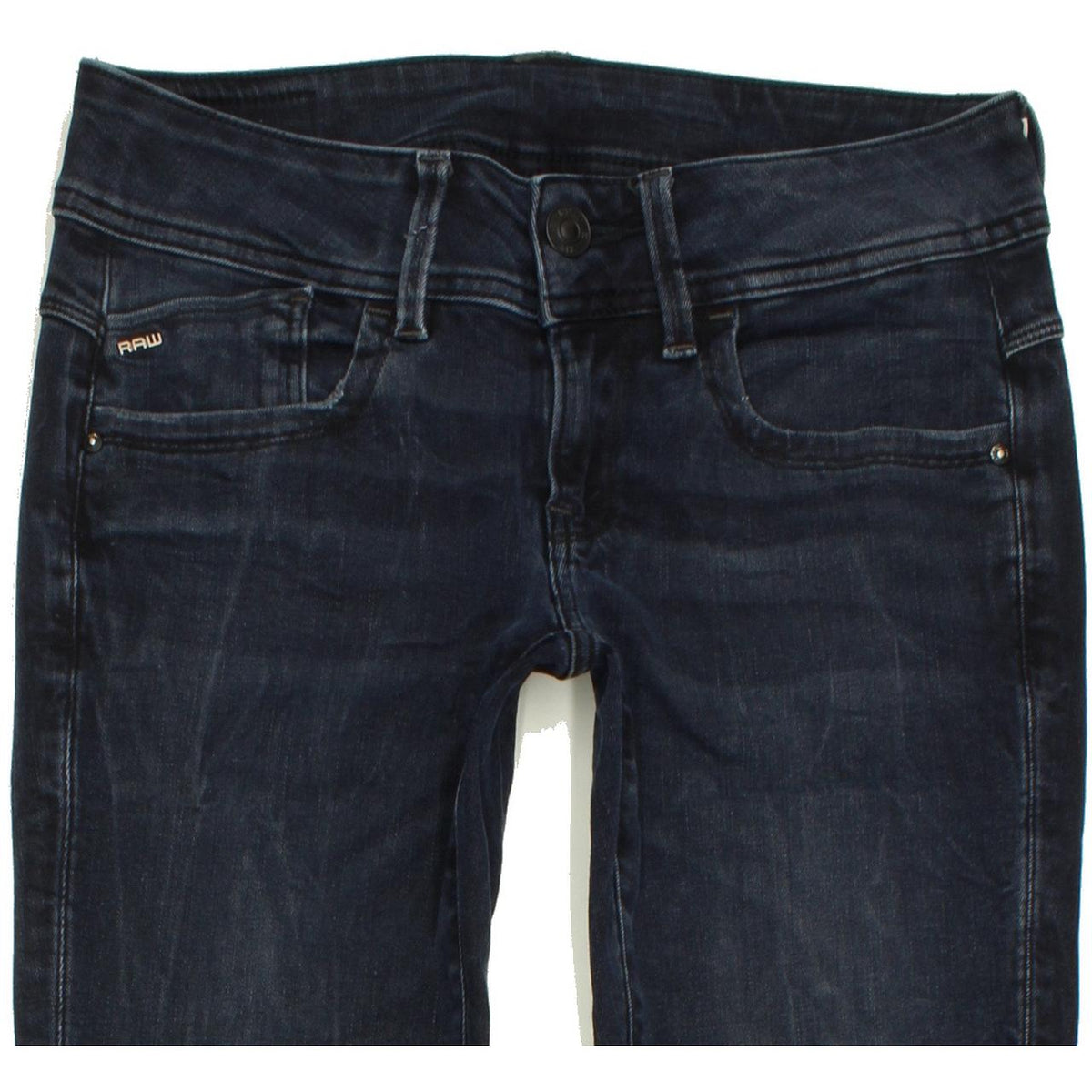 G-Star Lynn Mid Women Blue Skinny Slim Stretch Jeans W26 L32