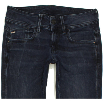 G-Star Lynn Mid Women Blue Skinny Slim Stretch Jeans W26 L32