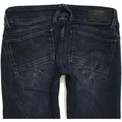 G-Star Lynn Mid Women Blue Skinny Slim Stretch Jeans W26 L32