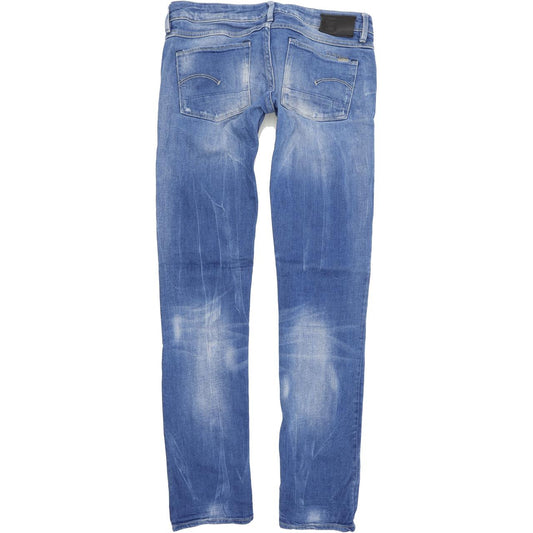 G-Star 3301 Women Blue Straight Regular Stretch Jeans W29 L34