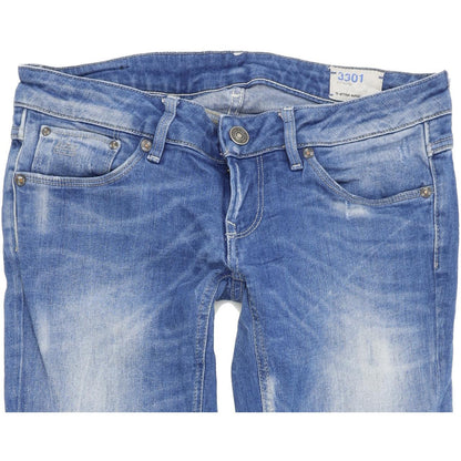 G-Star 3301 Women Blue Straight Regular Stretch Jeans W29 L34