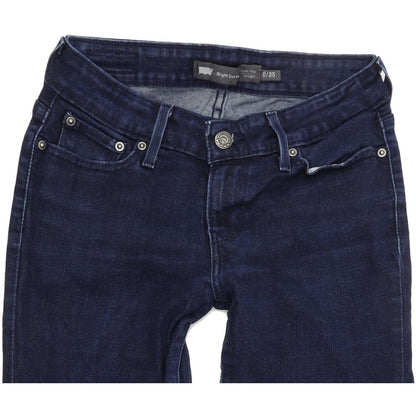 Levi's Slight Curve Women Blue Straight Regular Stretch Jeans W25 L30