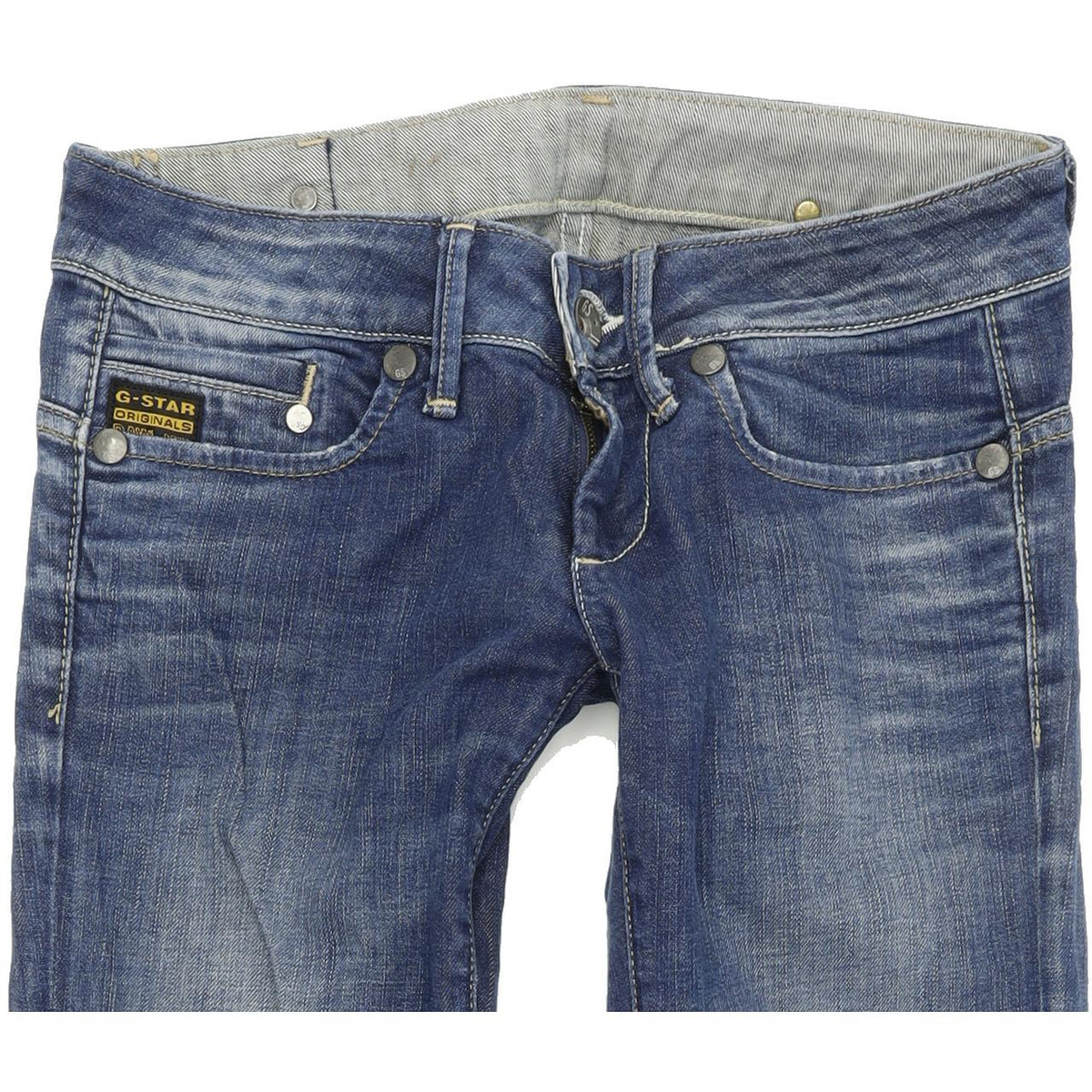 G-Star Midge Women Blue Straight Regular Stretch Jeans W26 L32