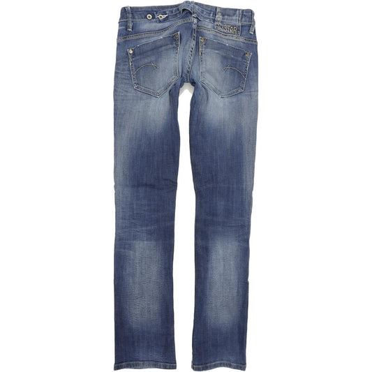 G-Star Midge Women Blue Straight Regular Stretch Jeans W29 L34