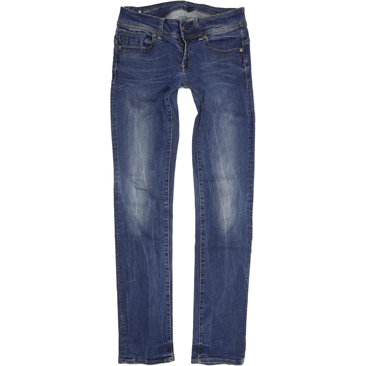 G-Star Women Blue Straight Regular Stretch Jeans W30 L34