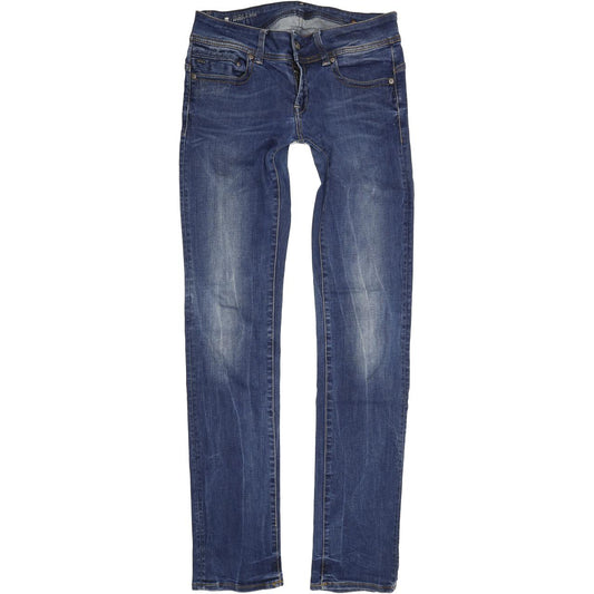 G-Star Women Blue Straight Regular Stretch Jeans W30 L34