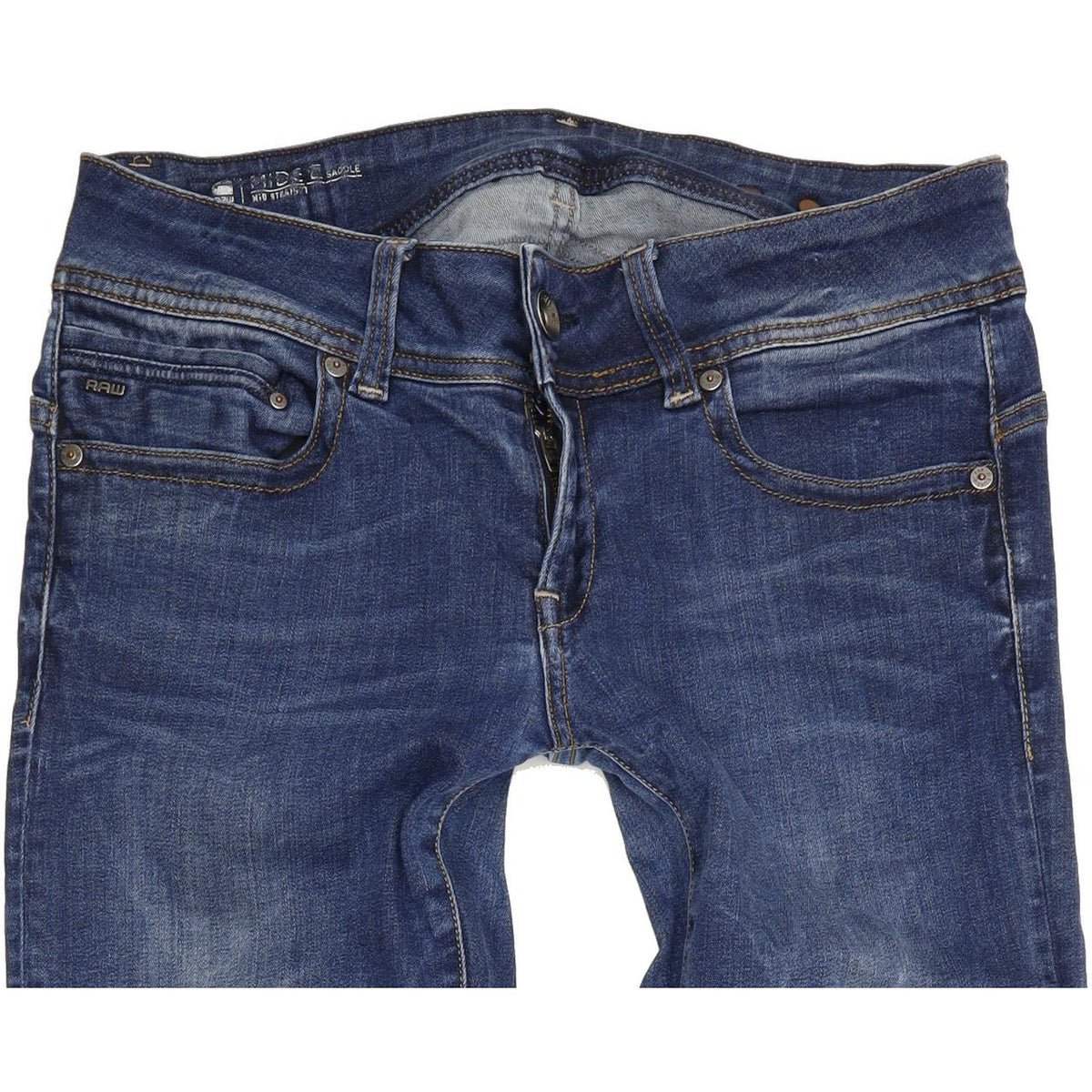 G-Star Women Blue Straight Regular Stretch Jeans W30 L34