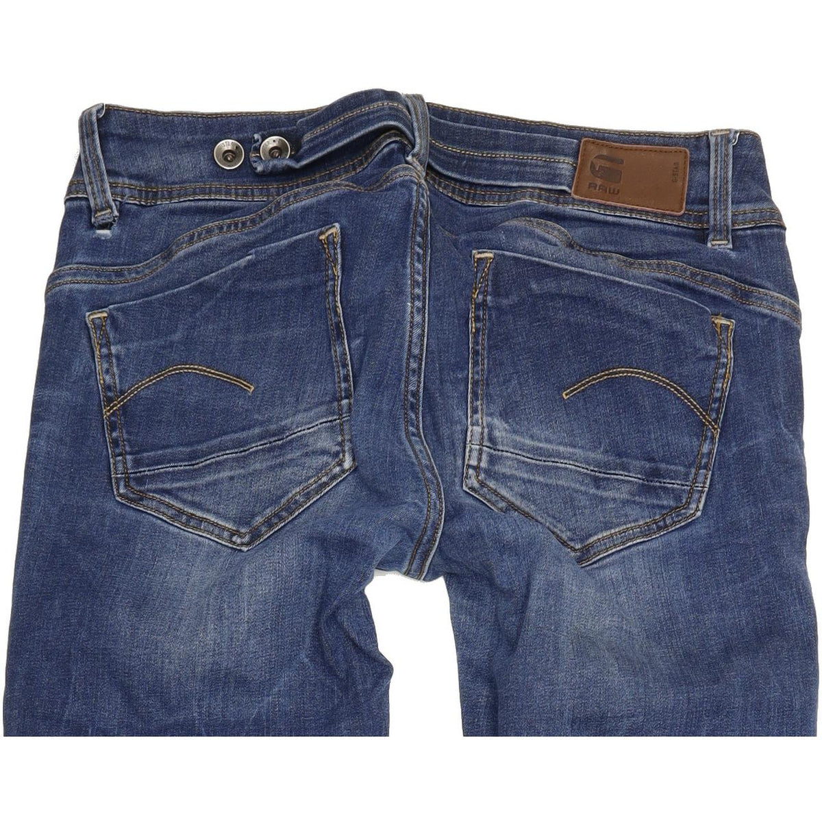 G-Star Women Blue Straight Regular Stretch Jeans W30 L34