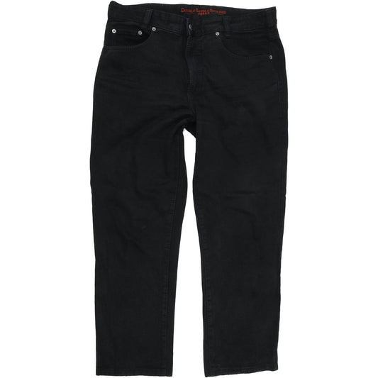 Joker Double Saddle Stitched Men Black Straight Regular Jeans W36 L30