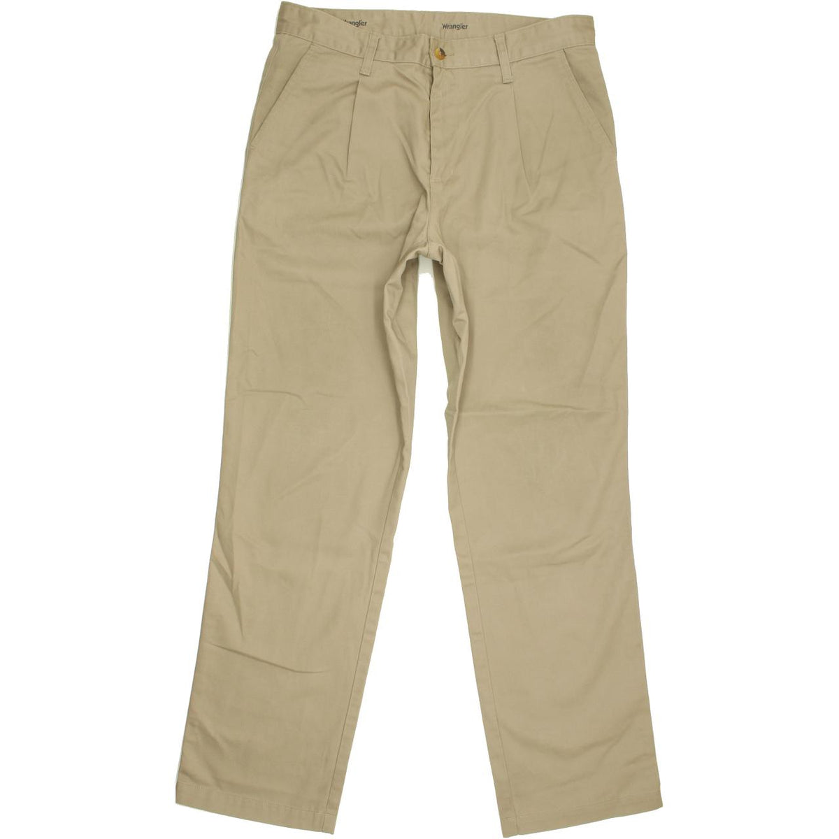 Wrangler Plated Front Men Beige Straight Regular Jeans W33 L32