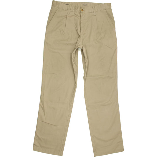 Wrangler Plated Front Men Beige Straight Regular Jeans W33 L32