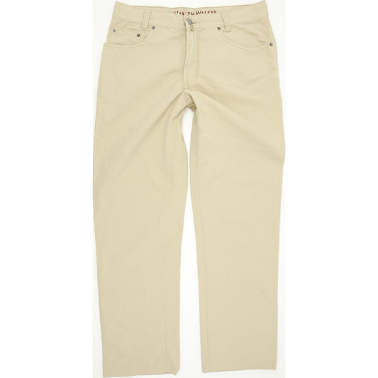 Joker Harlem Walker Men Beige Straight Regular Trousers W34 L32