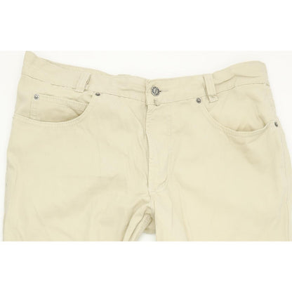 Joker GoldCoast Men Beige Straight Regular Trousers W36 L32