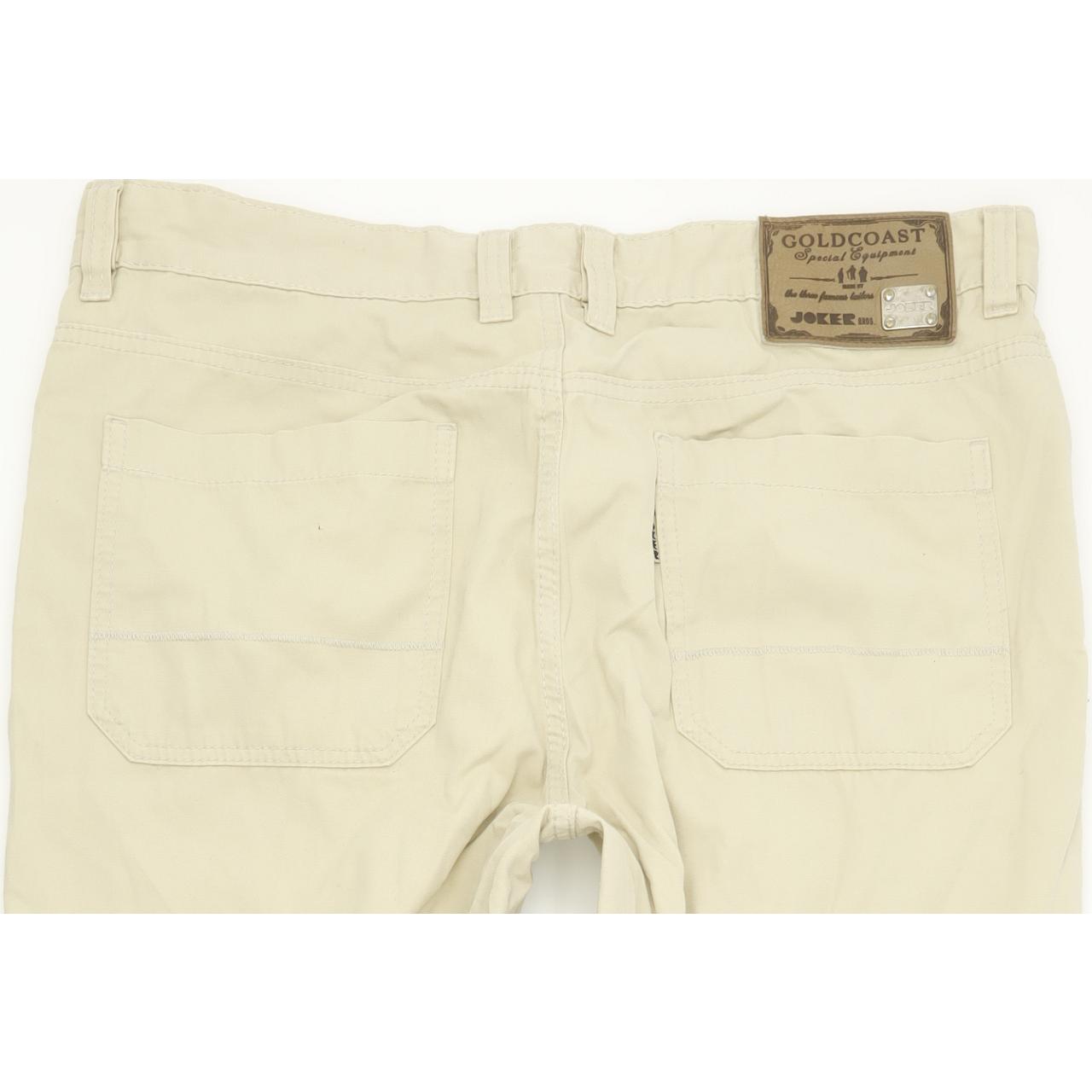 Joker GoldCoast Men Beige Straight Regular Trousers W36 L32