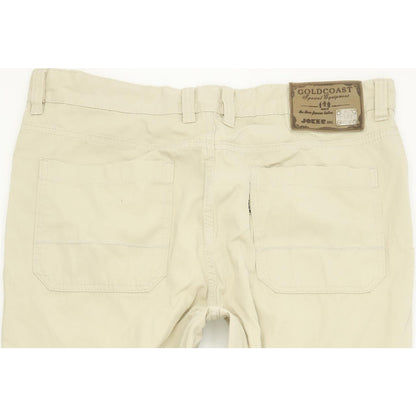 Joker GoldCoast Men Beige Straight Regular Trousers W36 L32