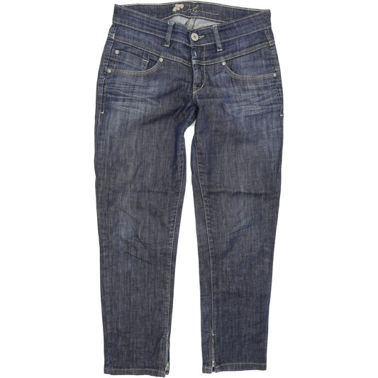 Joker Ankle Women Blue Straight Slim Stretch Jeans W29 L27