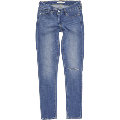 Levi's 711 Women Blue Skinny Slim Stretch Jeans W27 L30