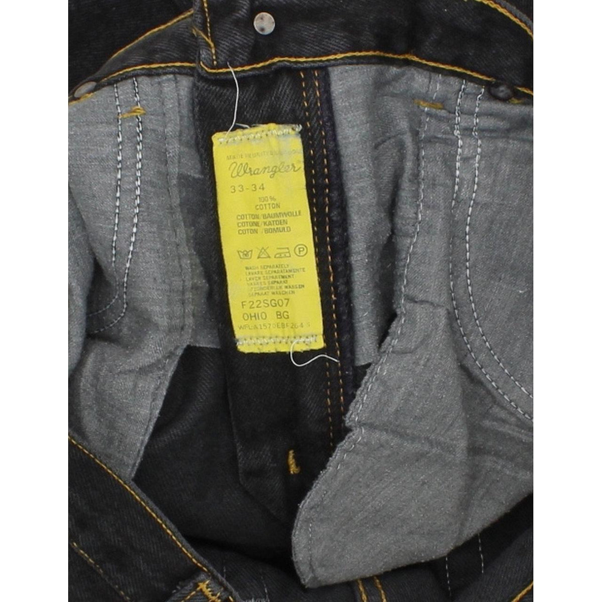 Wrangler Ohio Men Blue Straight Regular Jeans W33 L30