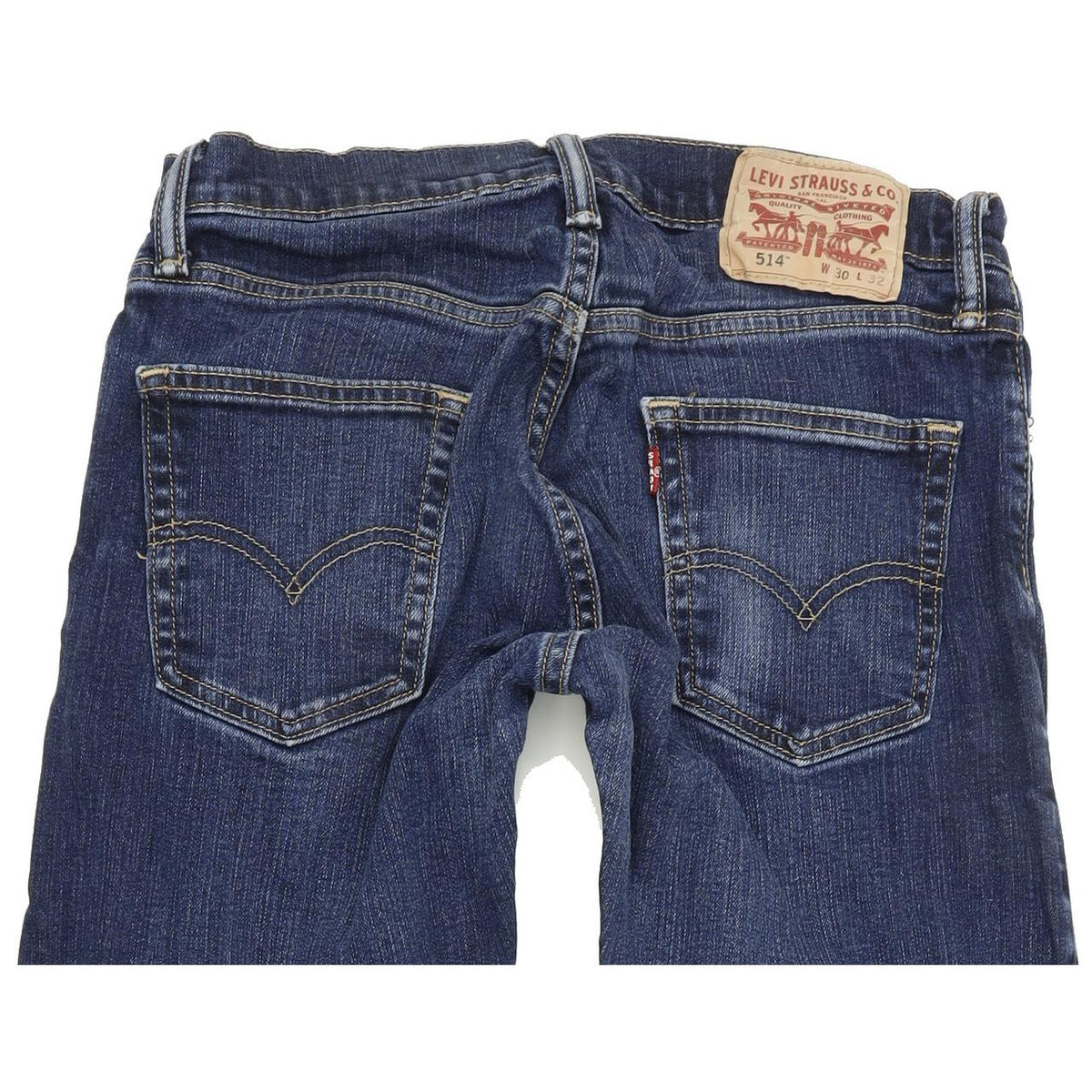 Levi's 514 Women Blue Straight Slim Stretch Jeans W30 L32