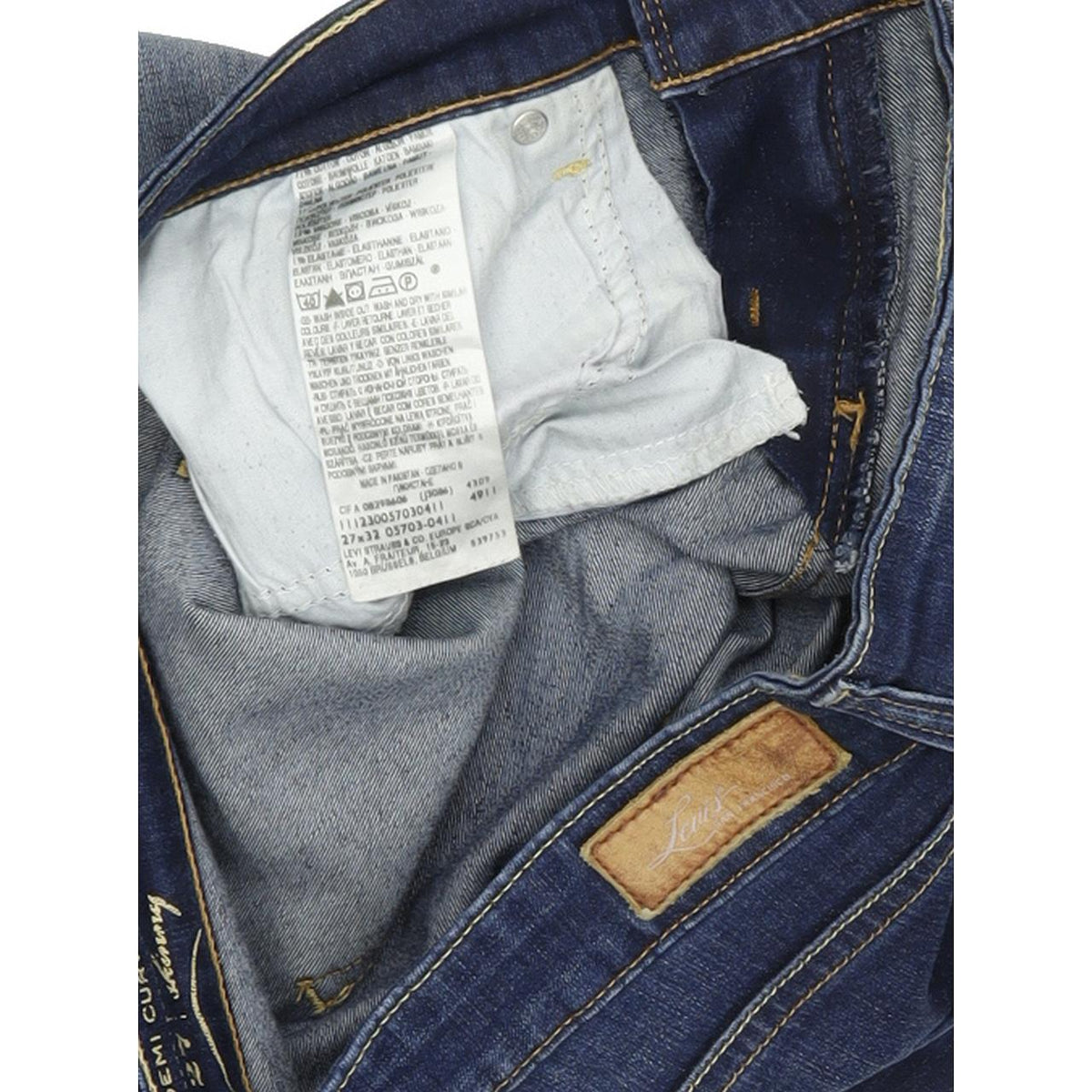 Levi's Demi Curve Women Blue Skinny Slim Stretch Jeans W27 L32