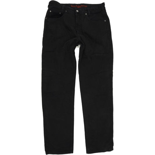 Joker Double Saddle Stitched Men Black Straight Regular Jeans W34 L34
