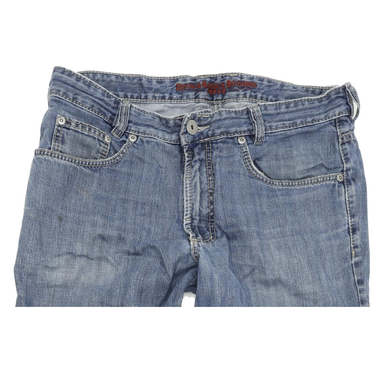 Joker Double Saddle Stitched Men Blue Straight Regular Jeans W36 L34