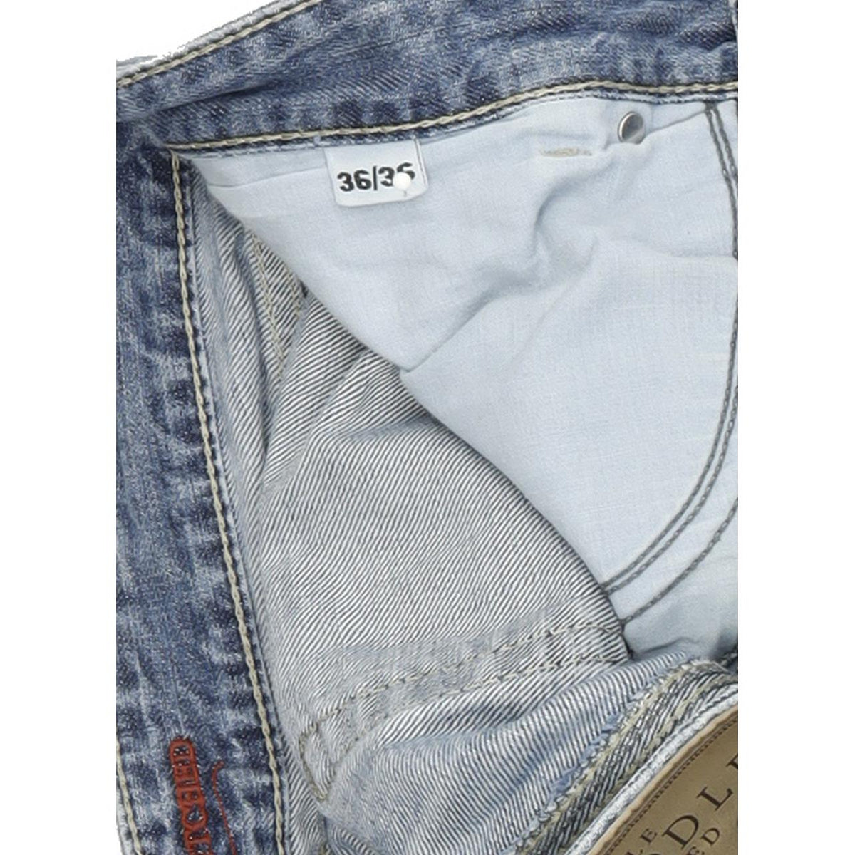 Joker Double Saddle Stitched Men Blue Straight Regular Jeans W36 L34