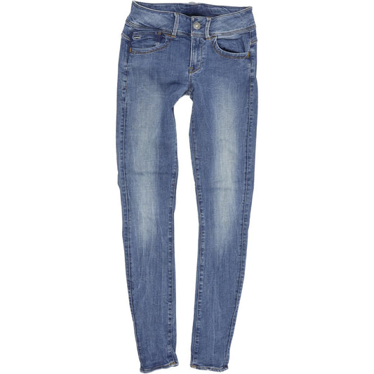 G-Star Women Blue Skinny Slim Stretch Jeans W25 L32