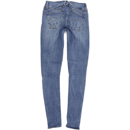G-Star Women Blue Skinny Slim Stretch Jeans W25 L32