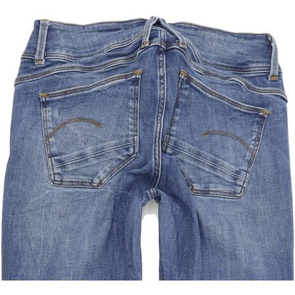 G-Star Women Blue Skinny Slim Stretch Jeans W25 L32
