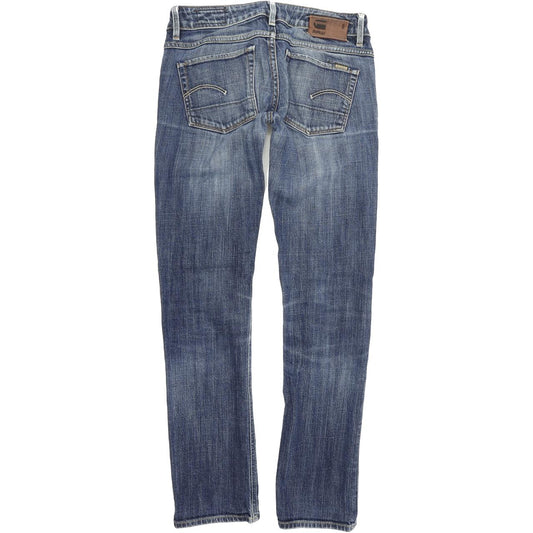 G-Star 3301 Women Blue Straight Regular Stretch Jeans W25 L28