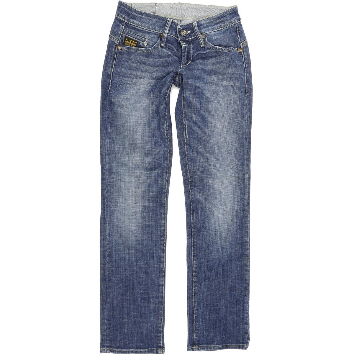 G-Star Midge Women Blue Straight Regular Stretch Jeans W25 L30