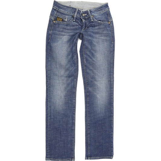 G-Star Midge Women Blue Straight Regular Stretch Jeans W25 L30