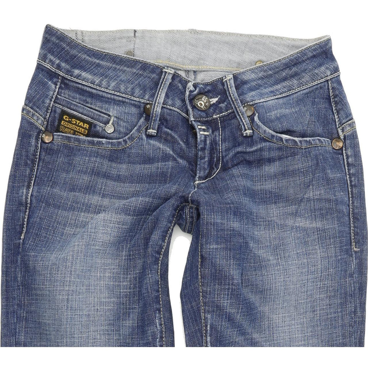 G-Star Midge Women Blue Straight Regular Stretch Jeans W25 L30